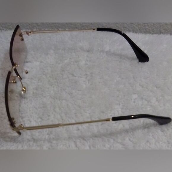 Charlotte Vibes Clear Lens Fashion Glasses - Gold Frame” - Picture 5 of 6